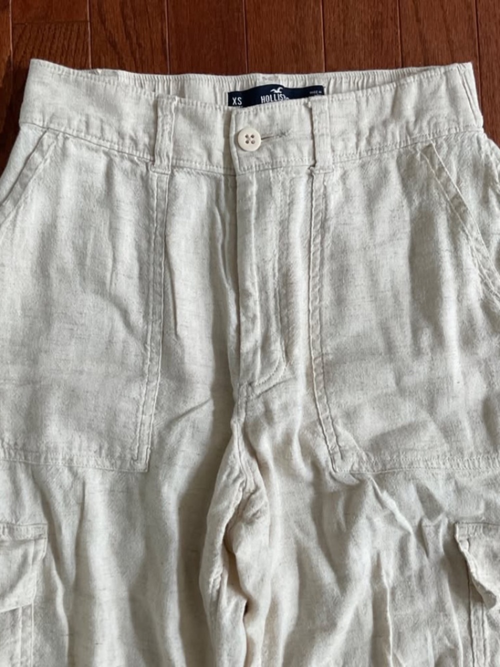 Hollister Linen Cargo Pants 26x27